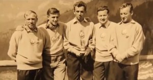 Sa lijeva na desno : Jovan Babic - Cigi, Ugljesa Cvijetic - Bomba, Aleksandar Boskovic-Aco, Vilko Bac i Aleksandar Sasa Novak