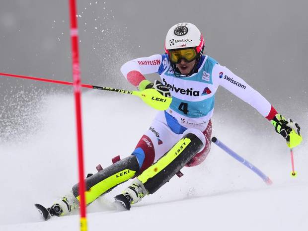 Wendy Holdener in Aktion-